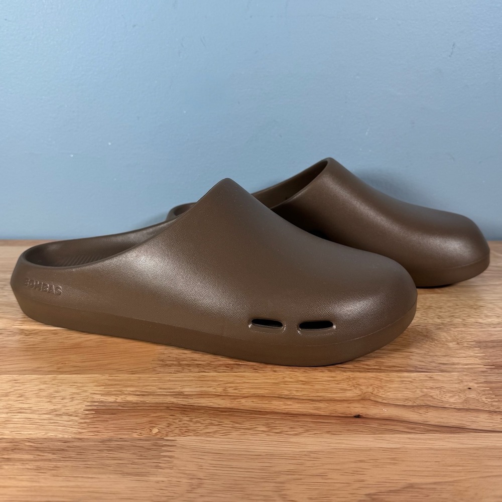 Bombas Friday Clogs Mens 11 Brown Slip On Rubber Slides Comfort Lightweight